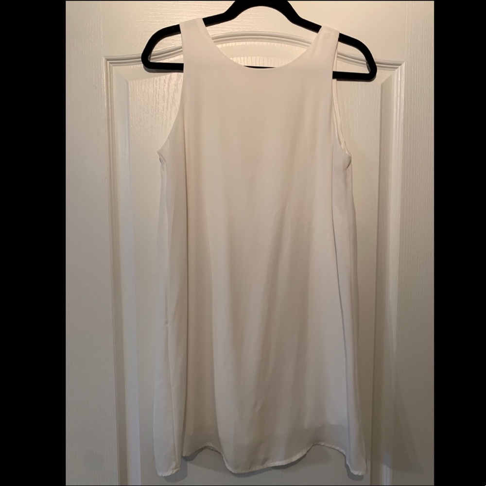 White dress with bow detail on back